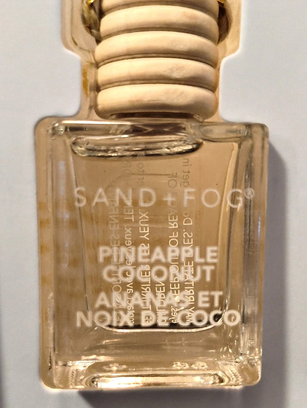 SAND + FOG Pineapple Coconut Hanging Car Air Freshener Fragrance